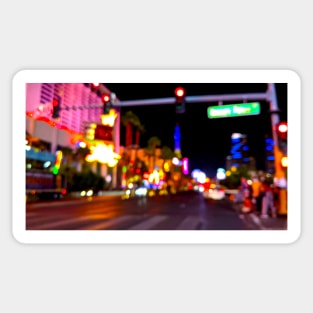 Night Drive Neon Blur Las Vegas 1 Sticker